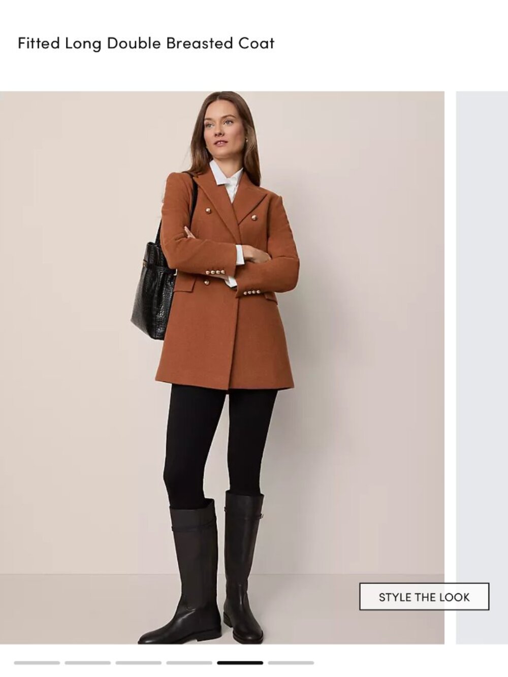 Fitted Long Double Breasted Coat - Ann Taylor